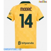 Camisa de time de futebol AC Milan Luka Modric #14 Replicas 3º Equipamento Feminina 2025-26 Manga Curta